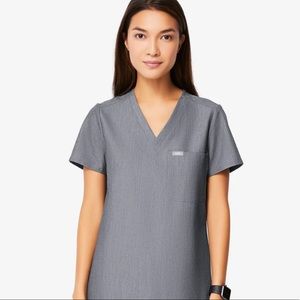 Figs scrub top in gray color